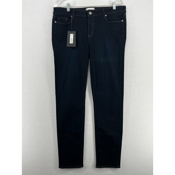 PAIGE Jeans Womens 32 Skyline Skinny Transcend Mona Denim Cotton Blend Blue NEW - Picture 1 of 16